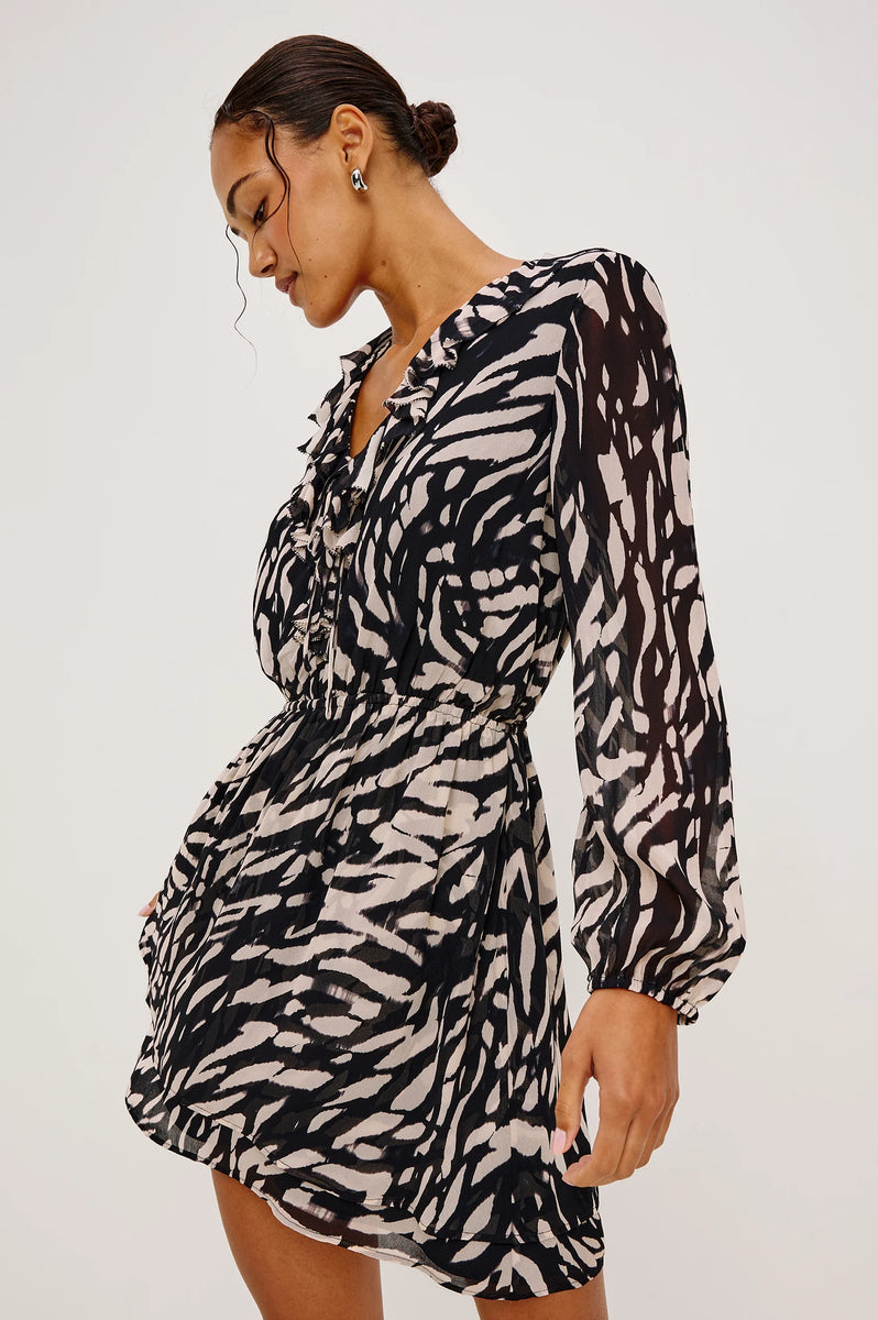 white tiger print dress Lucresia dress