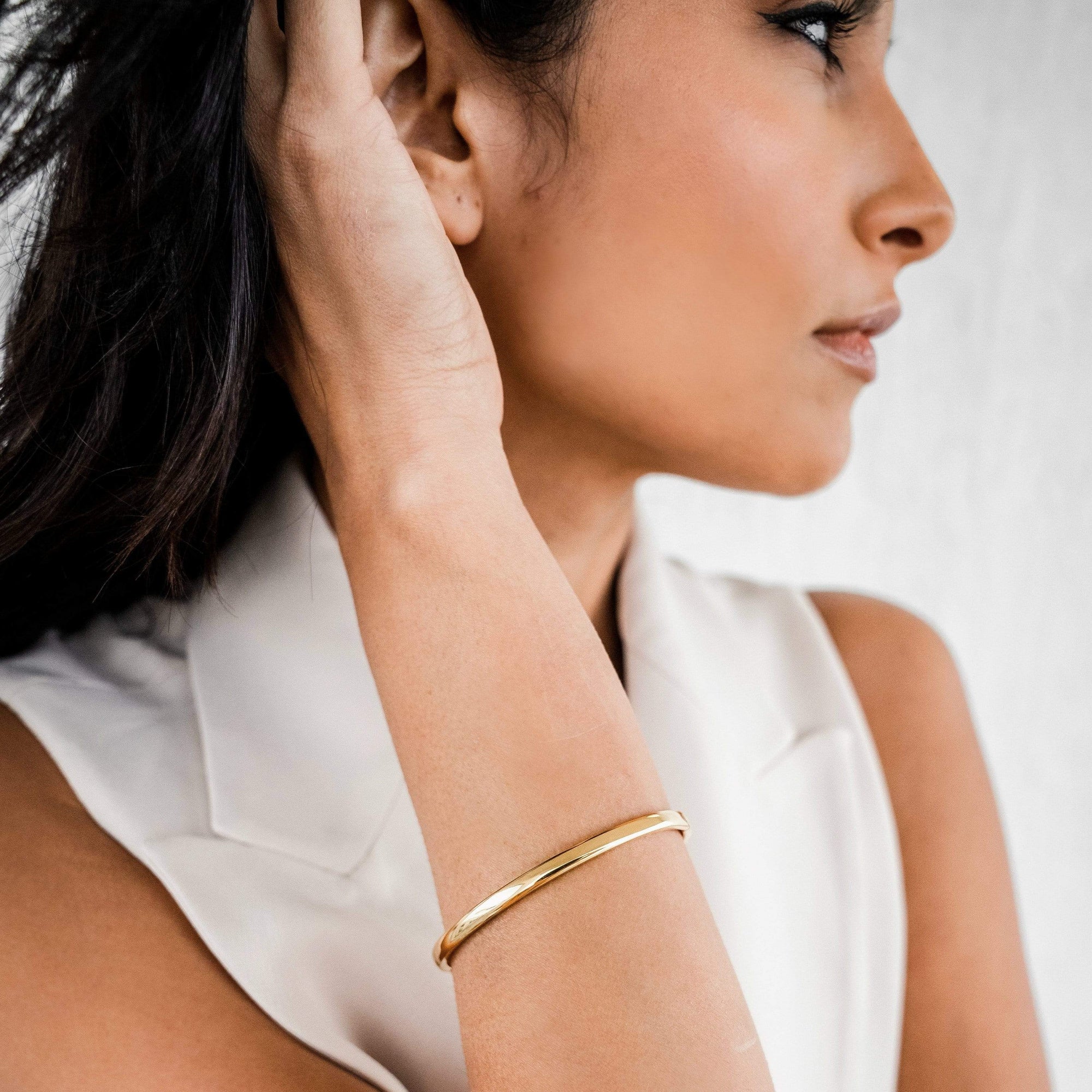 Nadine bangle bracelet - gold