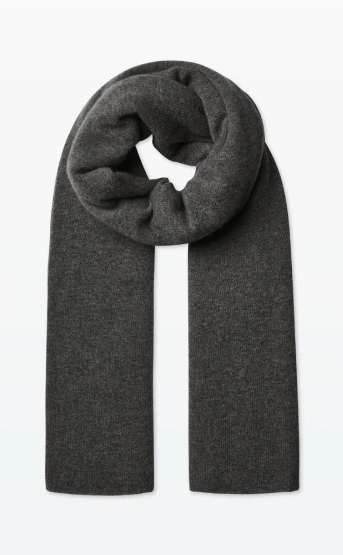 Cashmere scarf - dark slate heather
