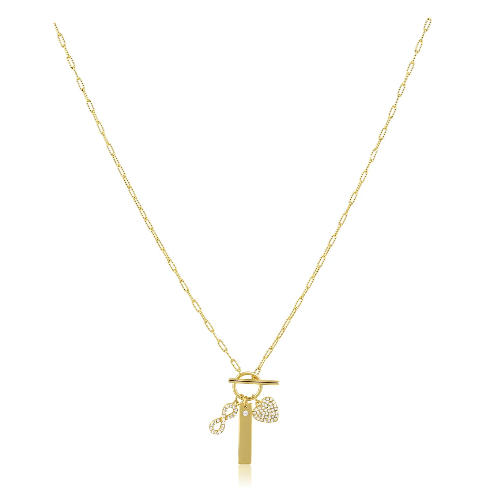 Infinite love charm necklace