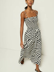 Sibelle Smocked Dress - swirl print