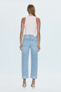 Kacey mid rise cuffed straight jeans - berkeley