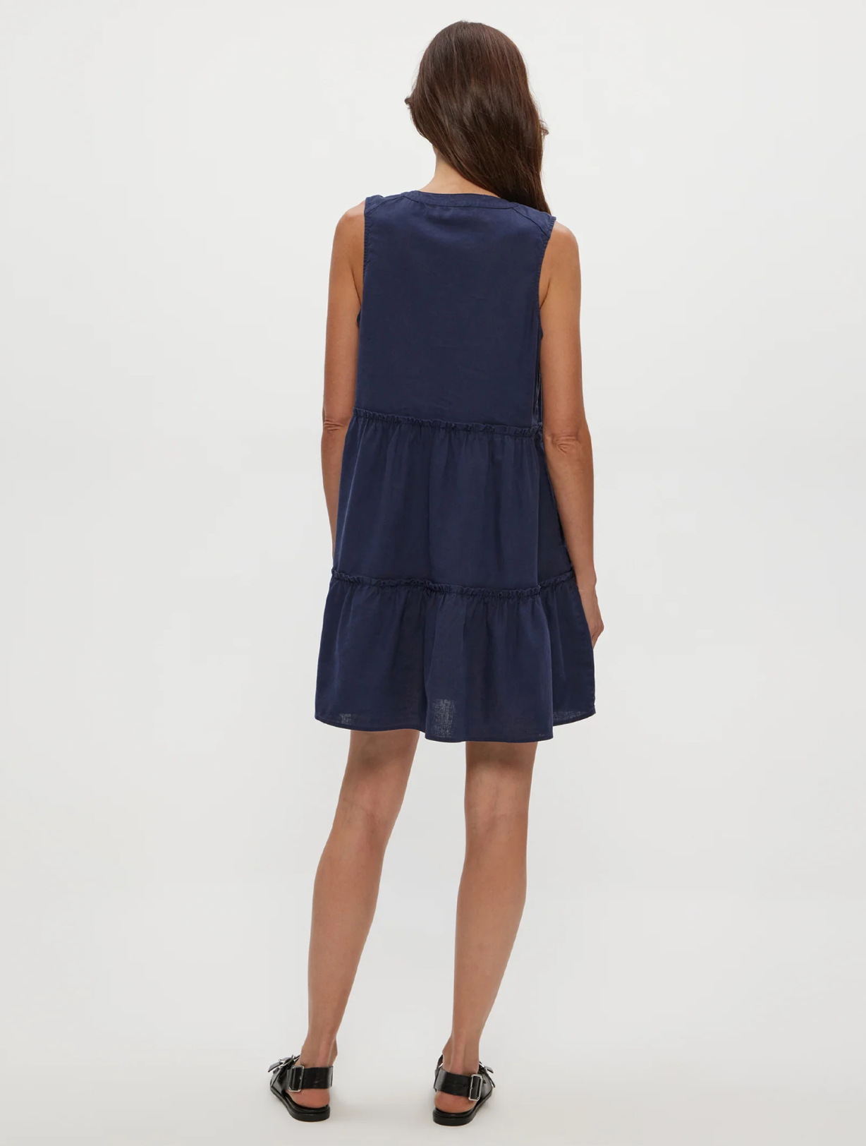 Sandra linen dress - nocturnal