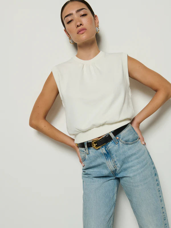 Billie tank sweatshirt - porcelain