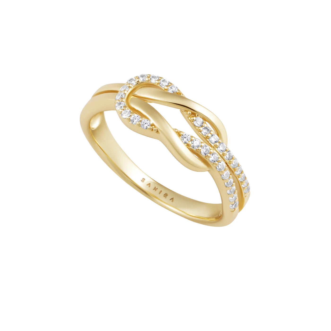 Rylynn CZ knot ring - gold