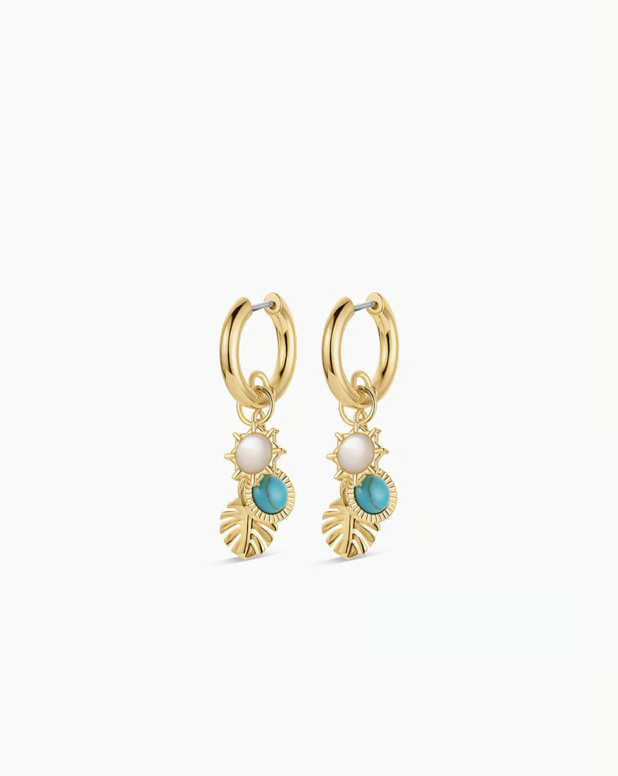 Beach cluster hoops - gold