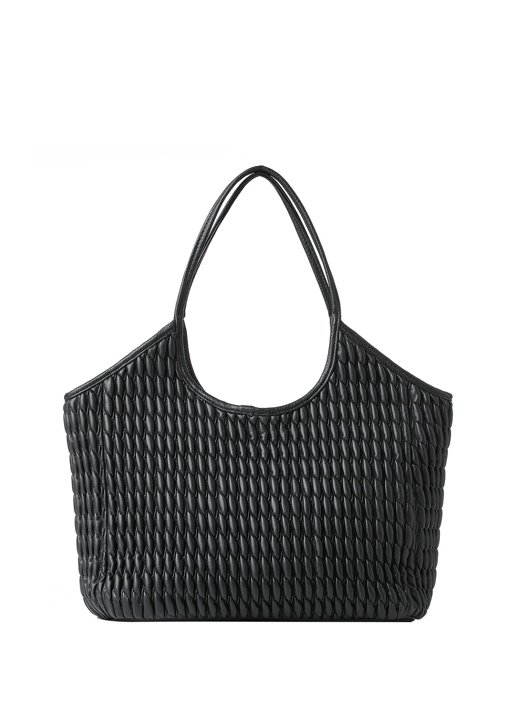 Isla tote - jet black vegan leather