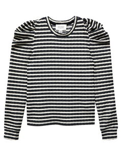 Leila Puff Sleeve Top - stripe