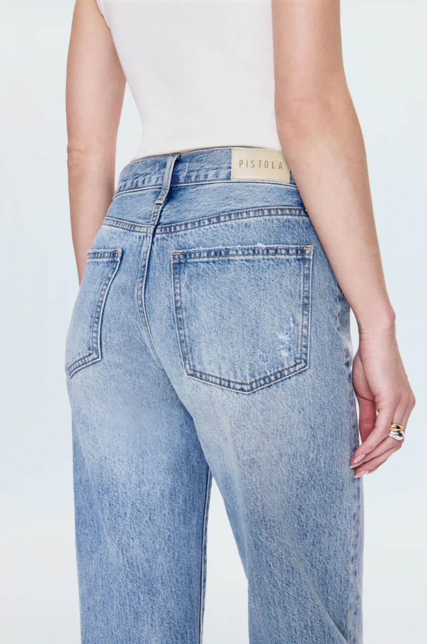 Lexi mid rise bowed straight jean - bowie