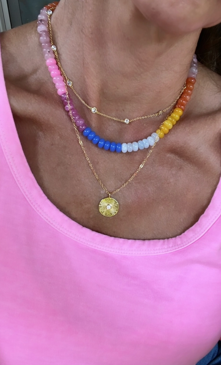 Candice necklace - light blue