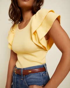 Irina flirty tee - popcorn