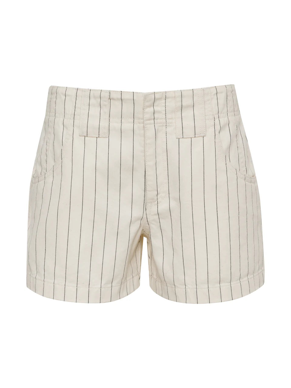 Arden denim shorts - bleached white pinstripe