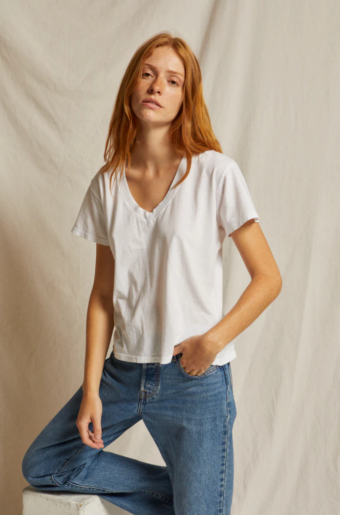 Hendrix v-neck tee - white