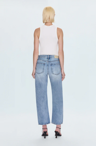 Lexi mid rise bowed straight jean - bowie