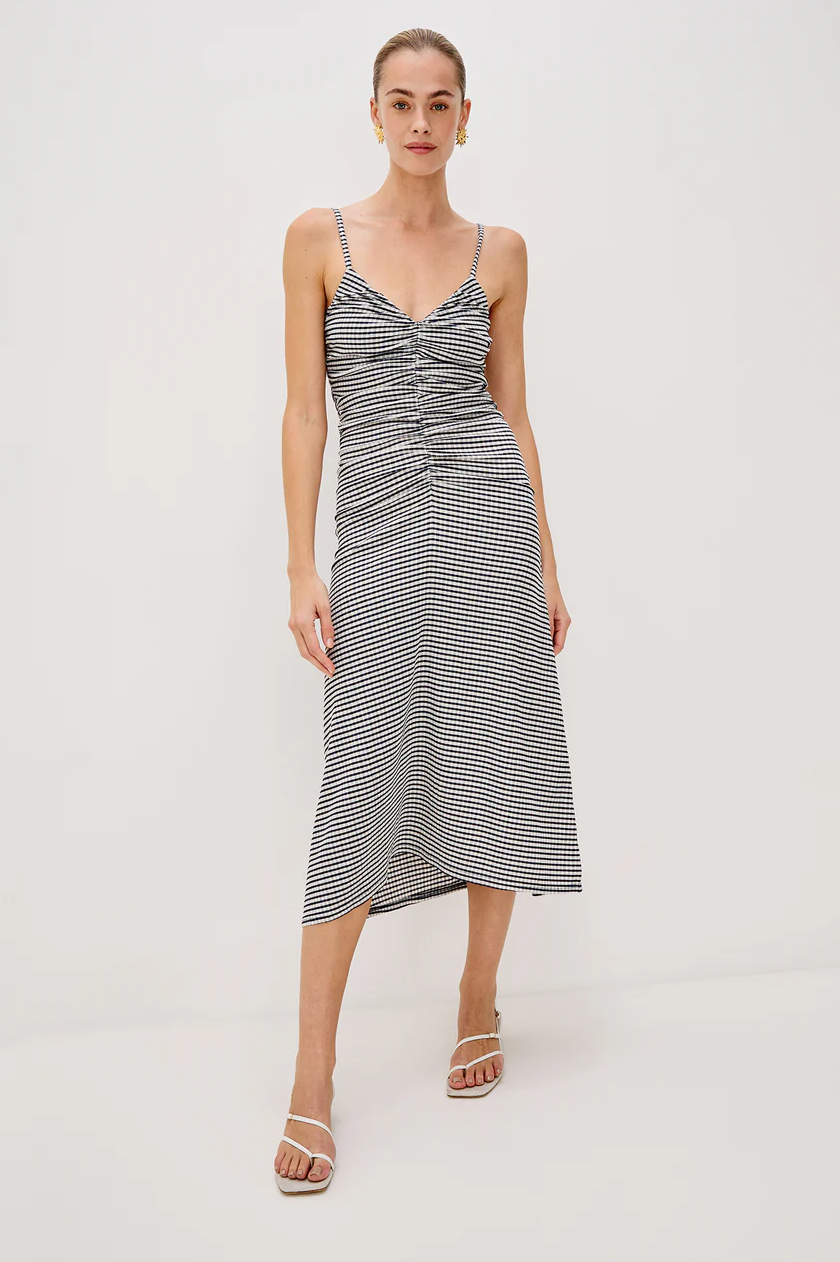 Mari dress - navy gingham