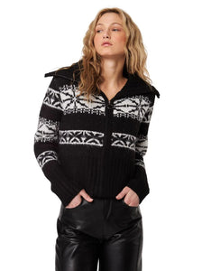 Maxim zip-up cardigan - blackcomb