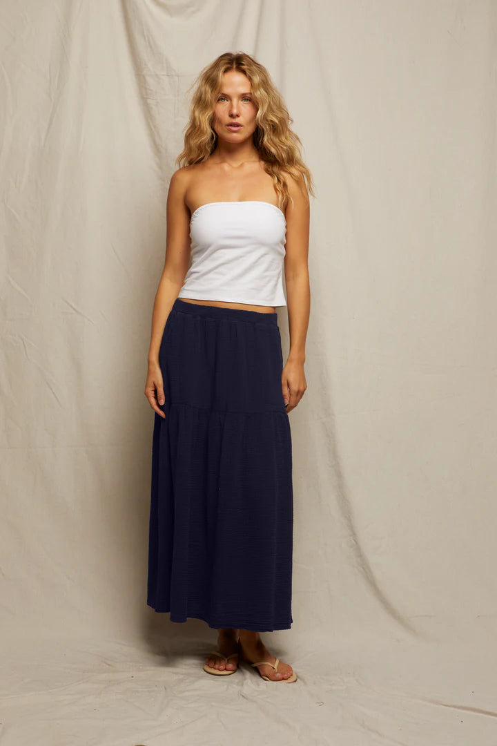 Bella gauze skirt - navy