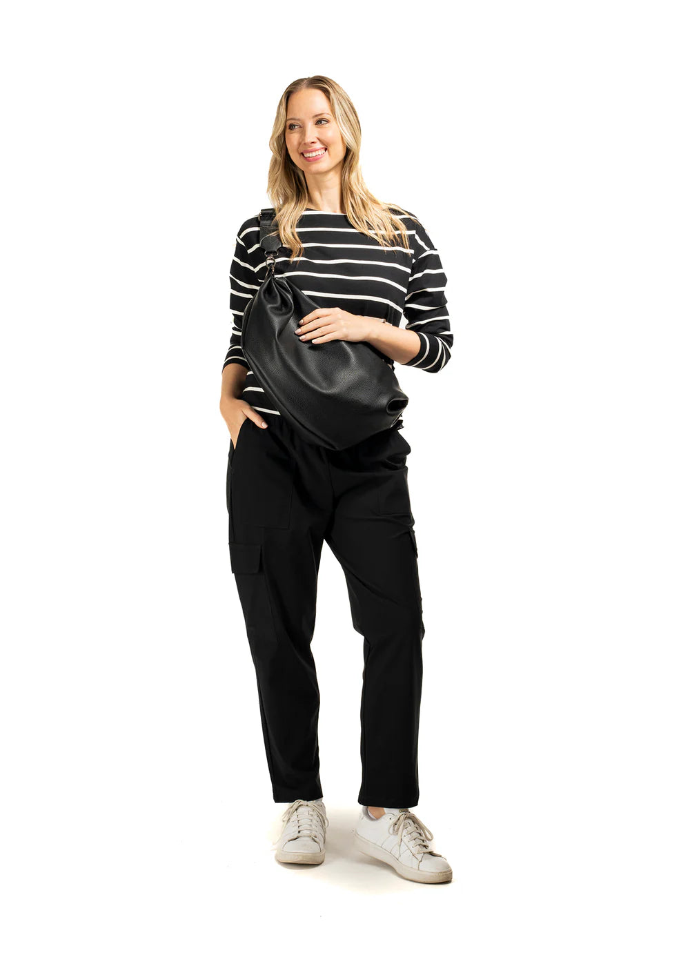 Ollie pebbled leather sling bag - solo
