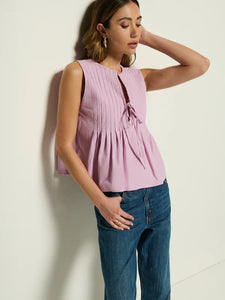 Ali Tie Front Top - lavender