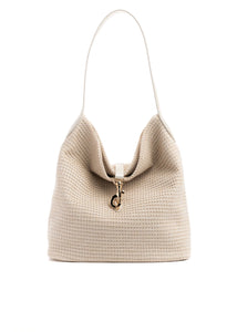 Sandy shoulder bag - beige raffia