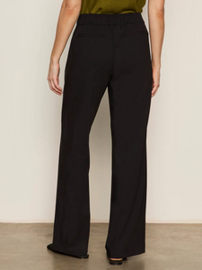 Modern gab wide leg trouser - black