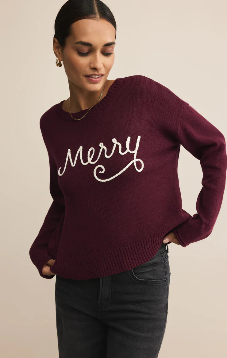Sienna Merry Sweater - merlot