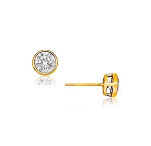 Cateana Bezel Studs - gold