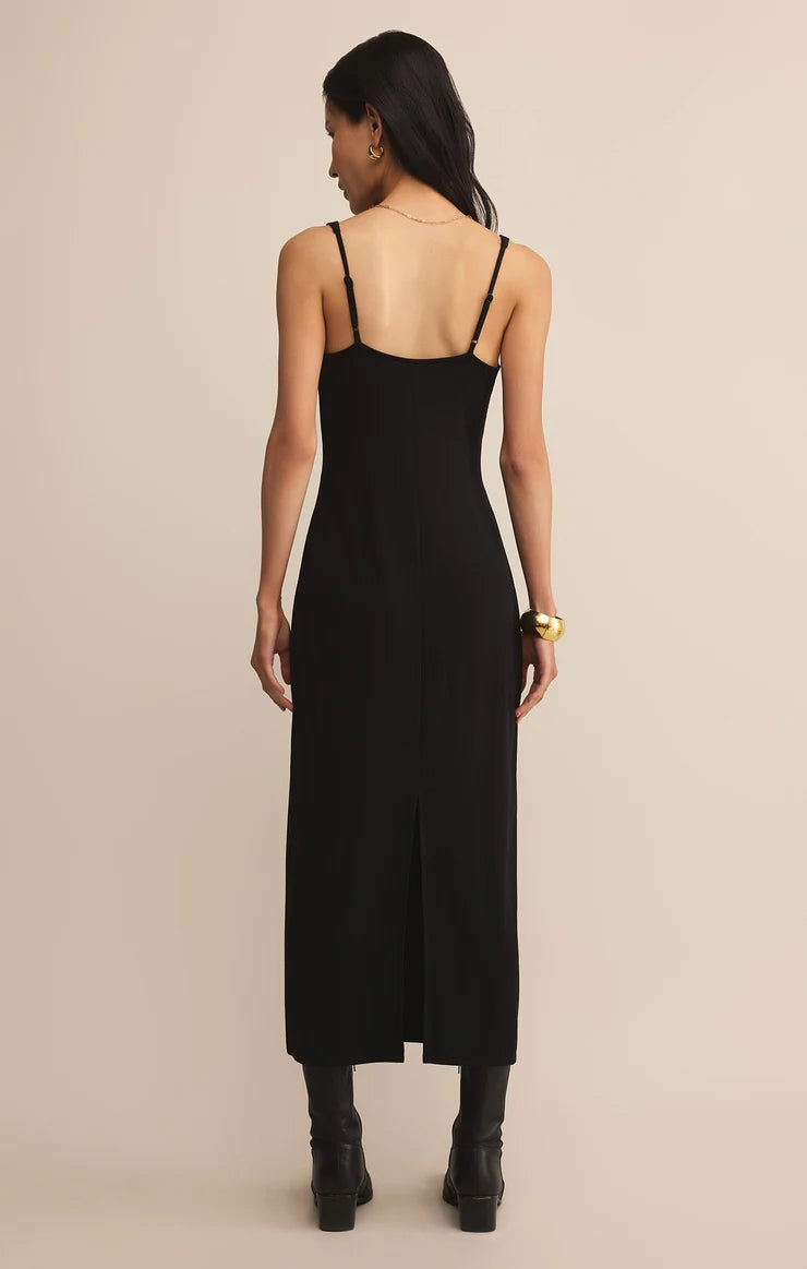 Eleve twist midi dress - black