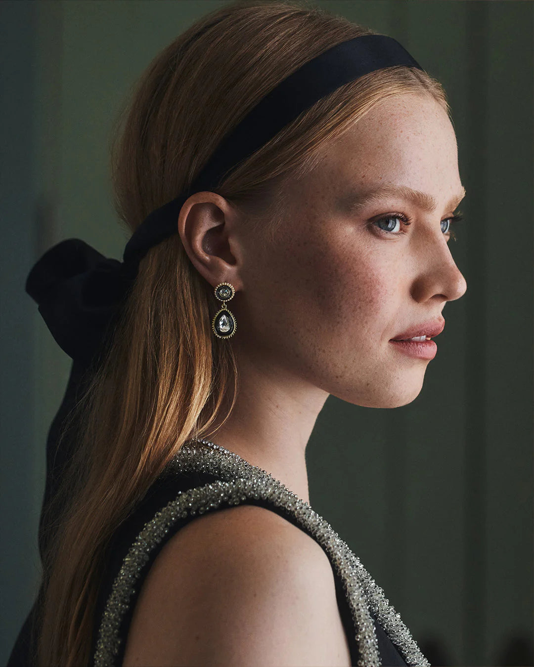 Vintage drop earrings - gold