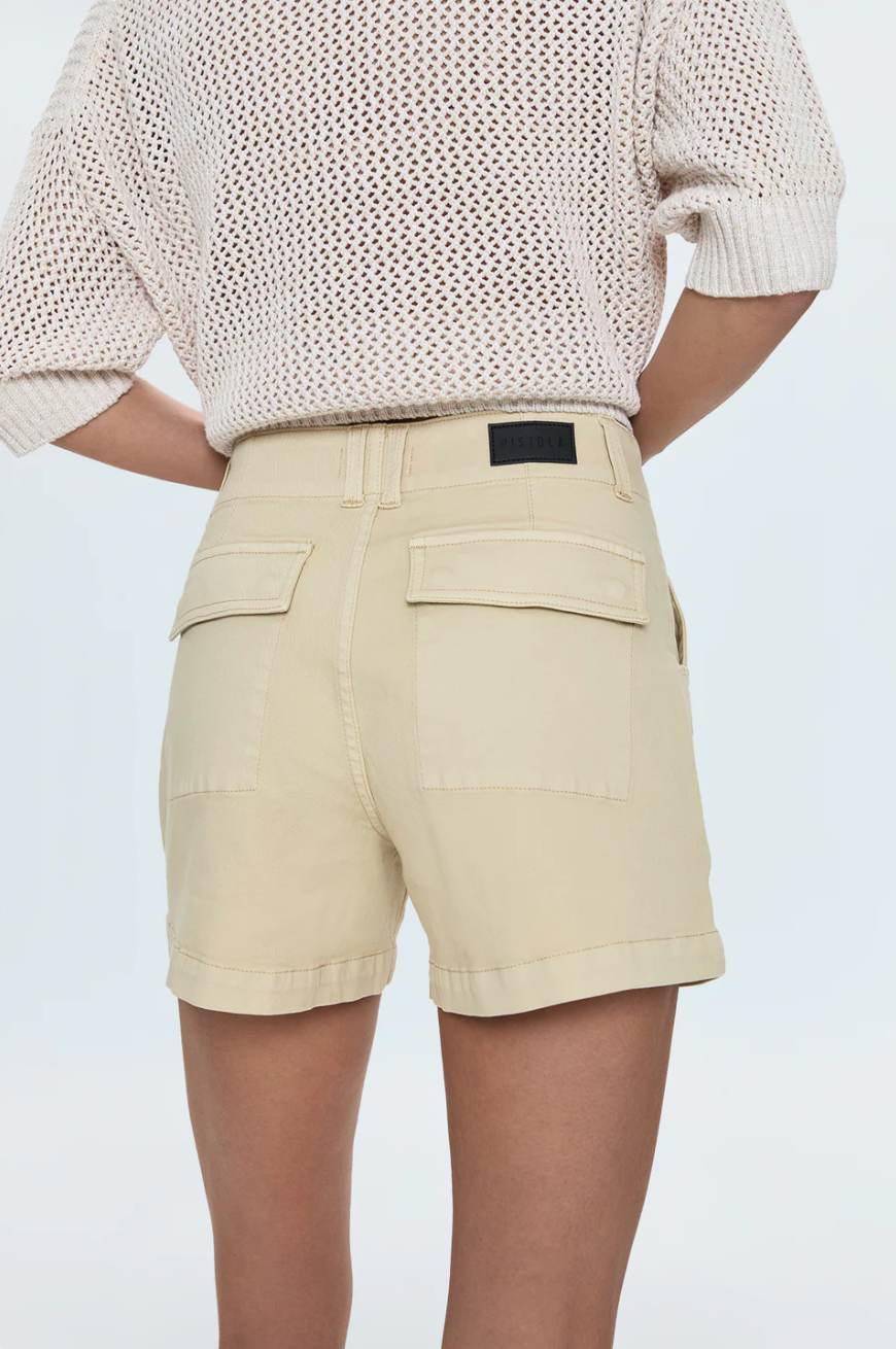 Marissa high rise utility shorts - custard yellow
