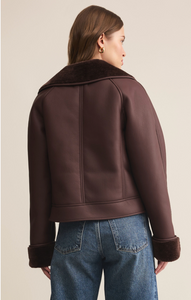 Locklin sherpa jacket - chocolate cherry