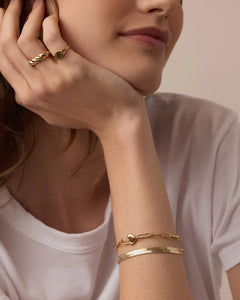 Heart padlock bracelet - gold