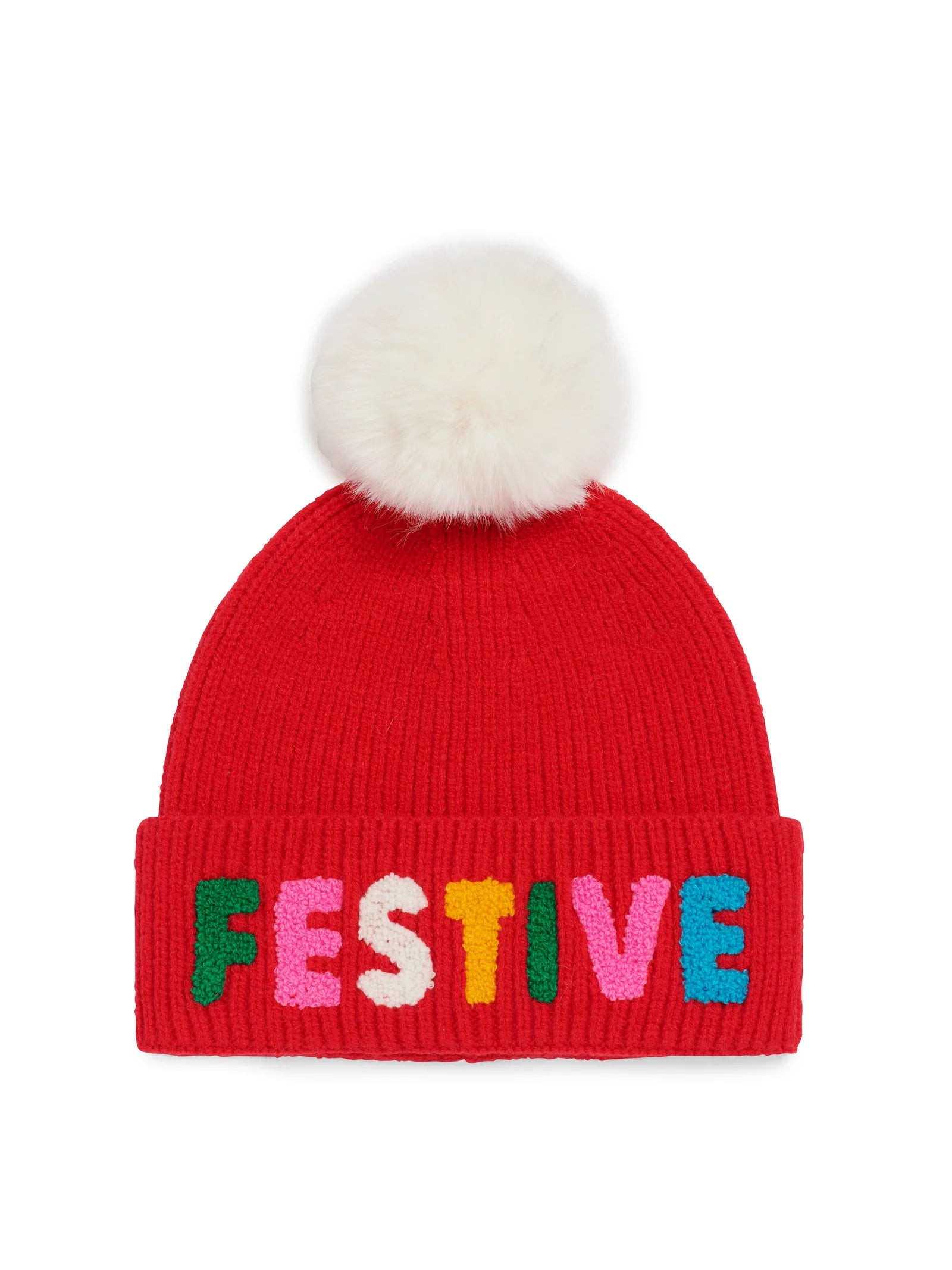 Festive beanie - red