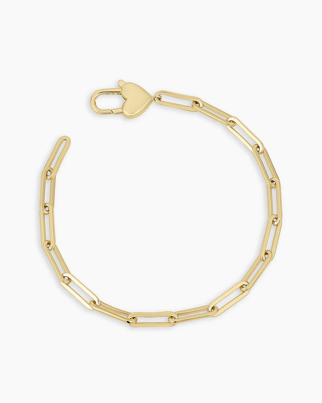 Heart padlock bracelet - gold