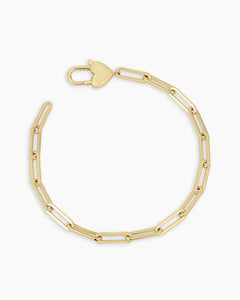 Heart padlock bracelet - gold