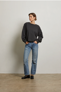 Zayne french terry pullover sweatshirt - vintage black