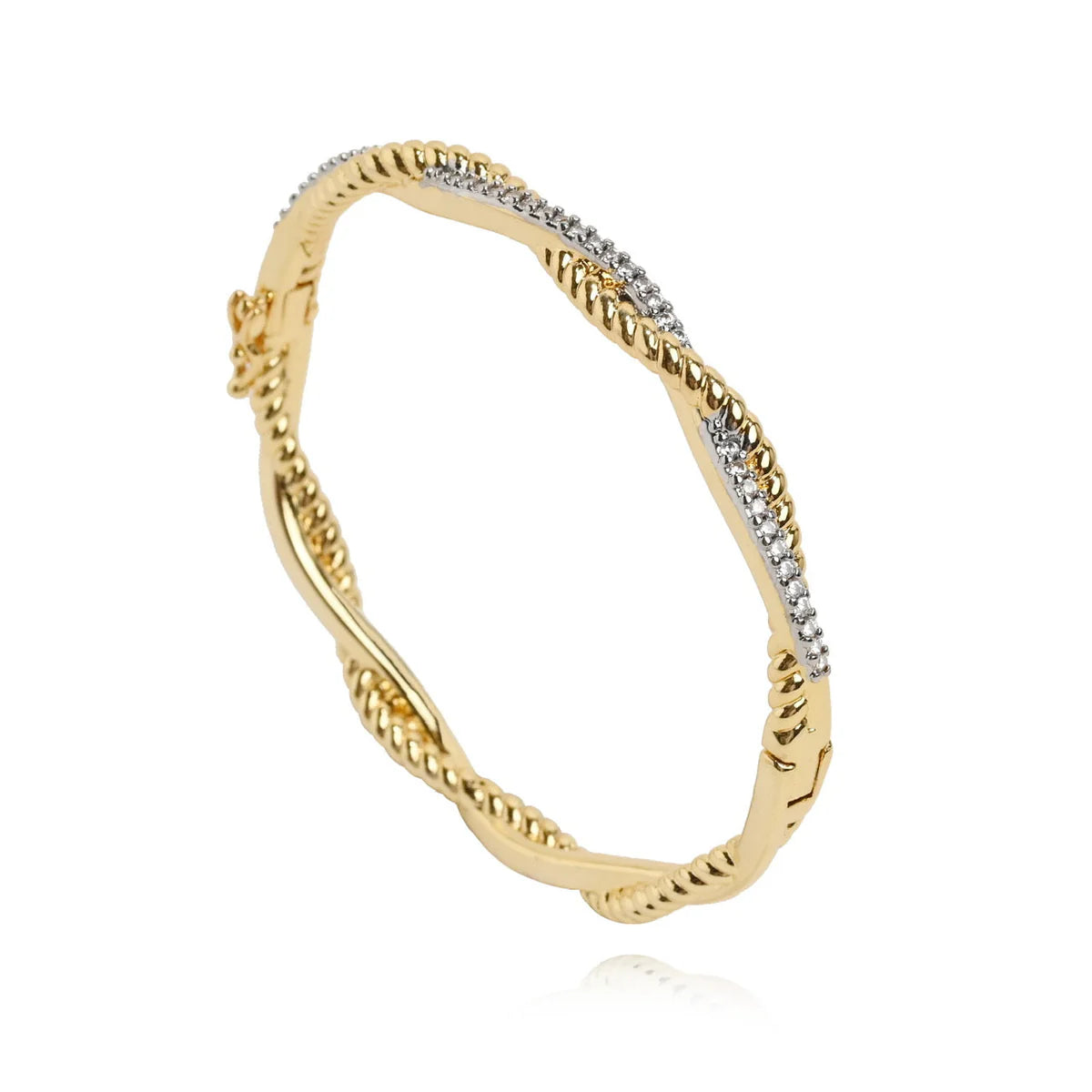 Pave twist bracelet