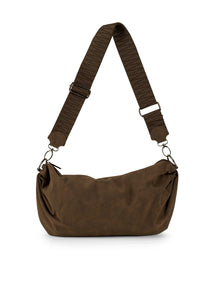 Ollie vegan suede sling bag - espresso