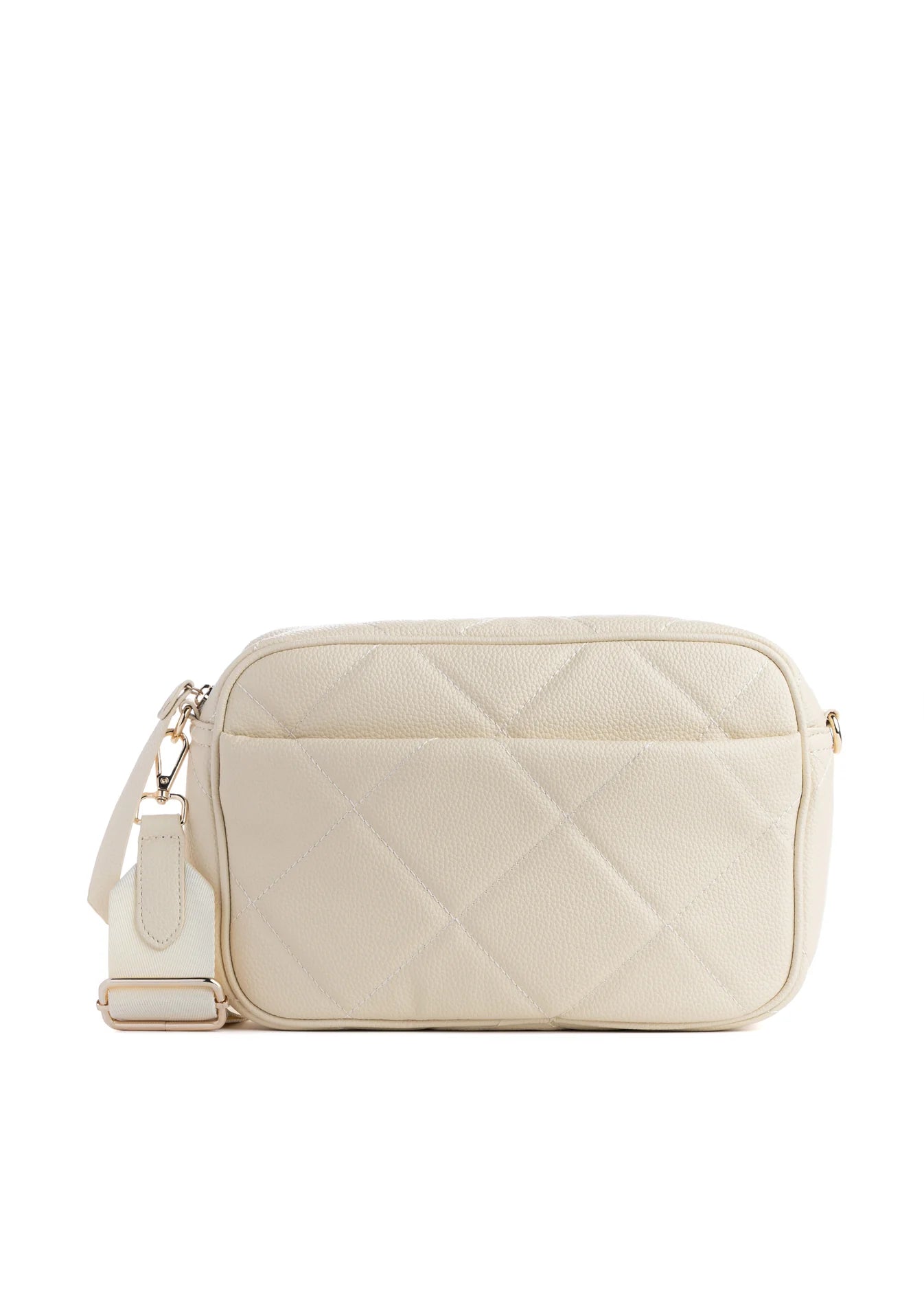 Noa pebbled cargo crossbody - vanilla