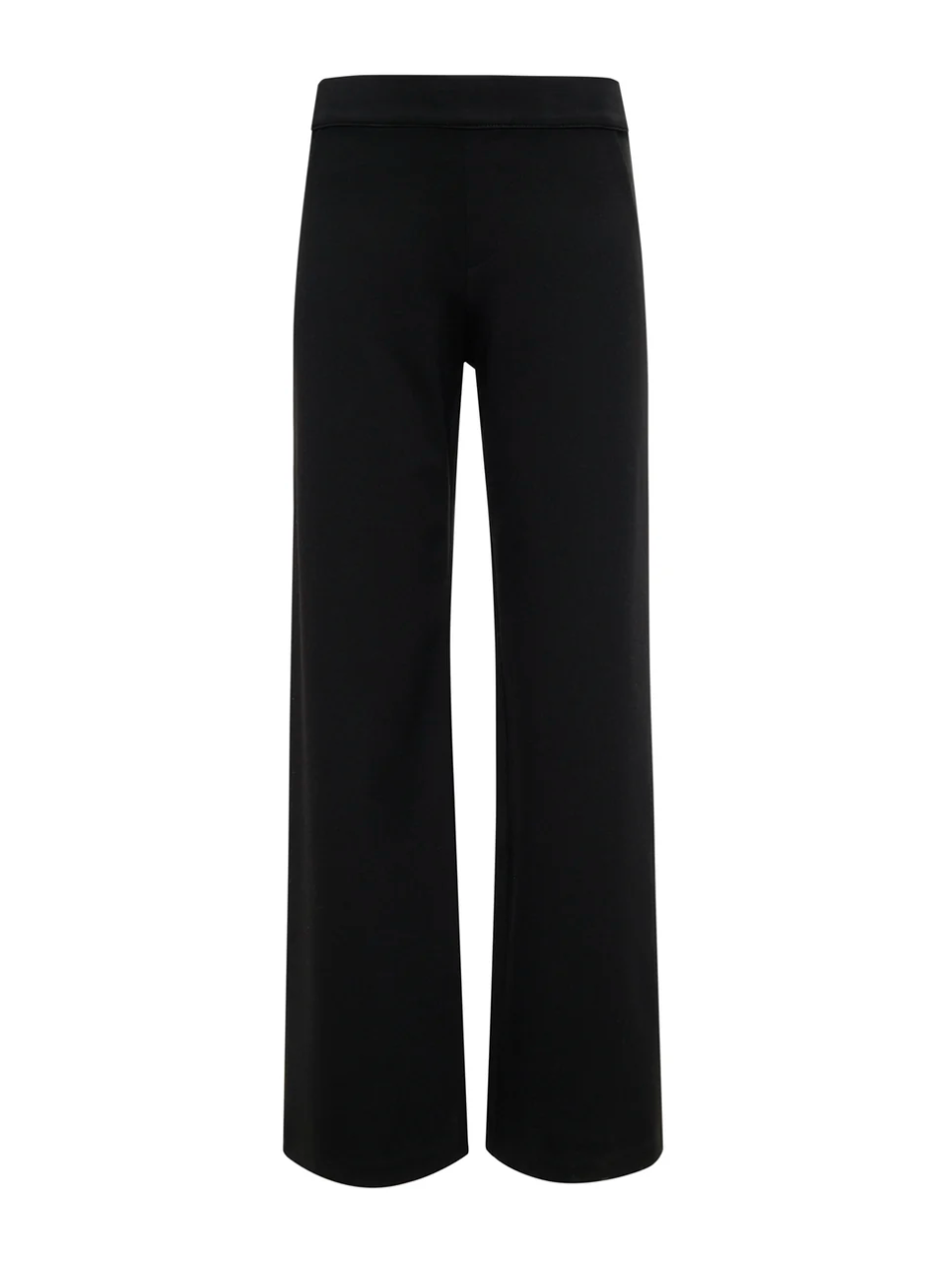 Modern gab wide leg trouser - black