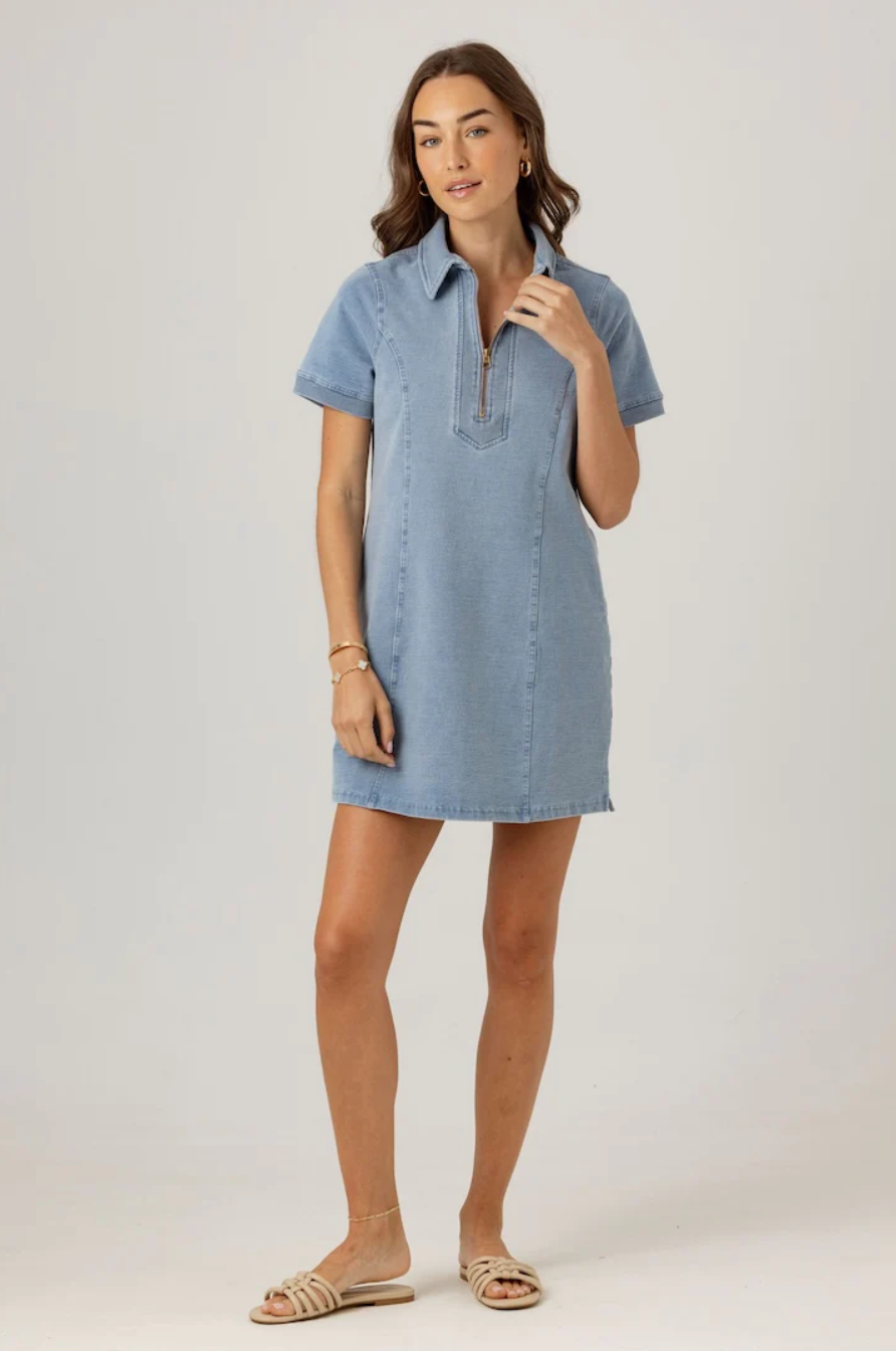 Claudine dress - light wash