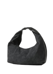 Loren hobo - black suede python