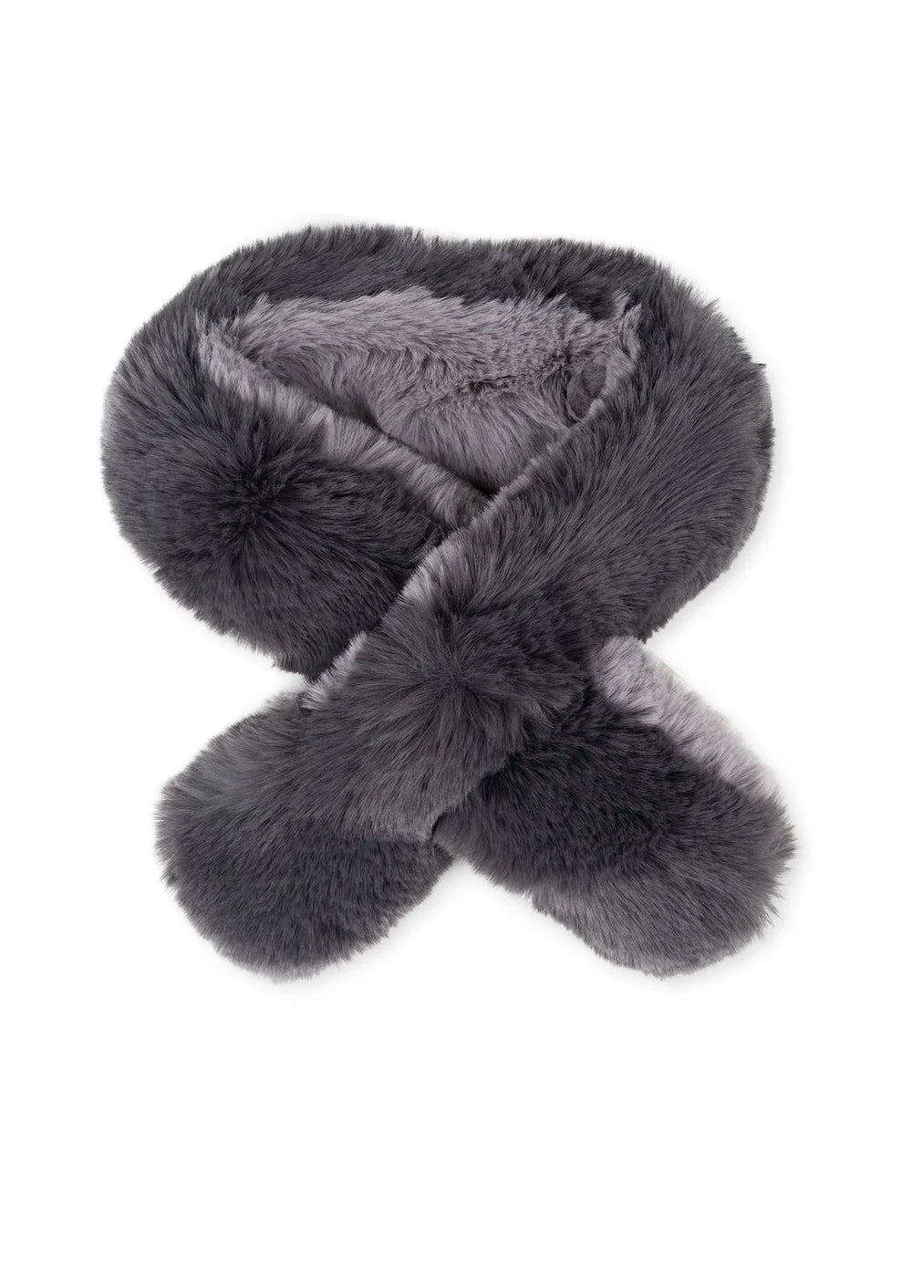 Whistler faux fur scarf - charcoal / heather