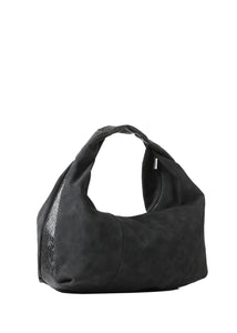 Loren hobo - black suede python