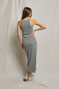 Cassidy rib maxi dress - heather grey