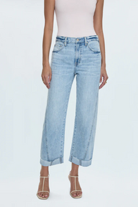 Kacey mid rise cuffed straight jeans - berkeley