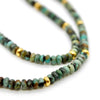 African Turquoise + Gold Necklace - NC-502G
