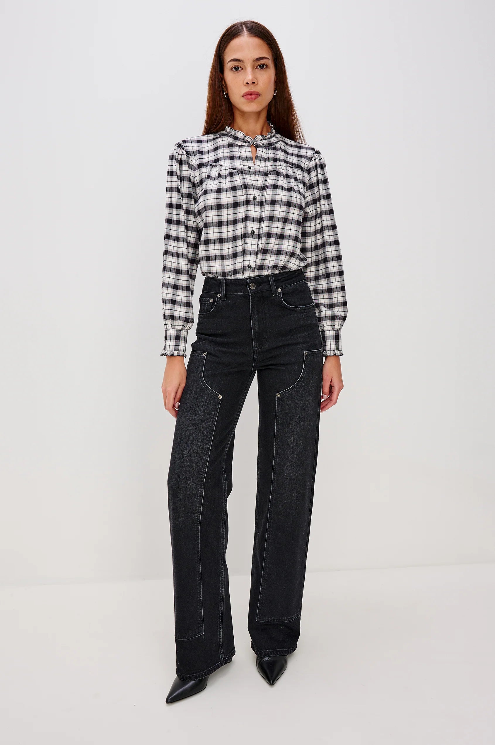 Alanna shirt - ivory smoke onyx