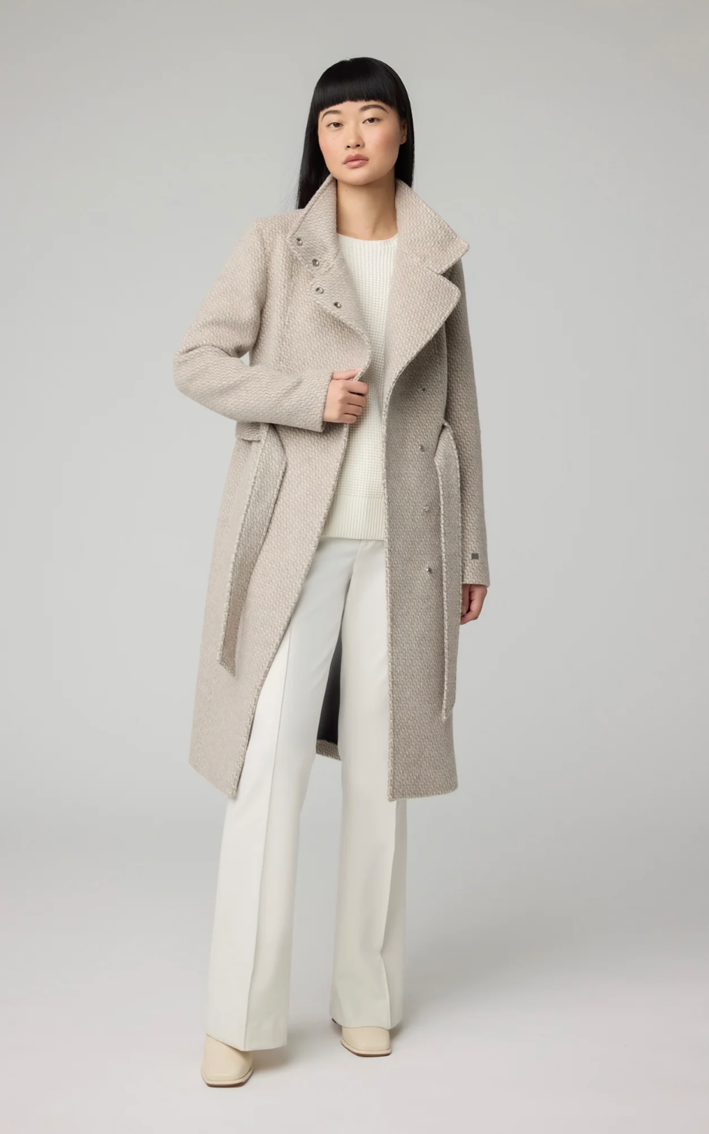 Genie wool coat with belt - hush