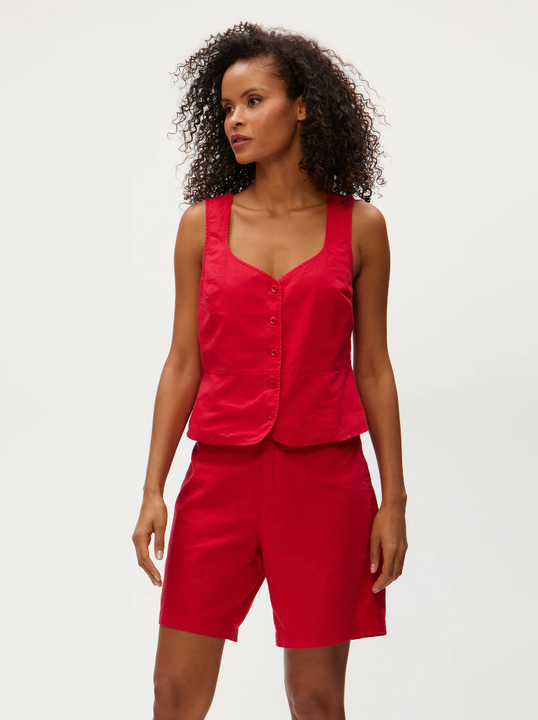 Honey button up vest - rumba